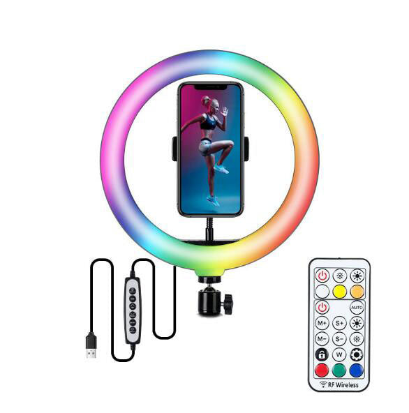 10-Inch Fill Light RGB Live Light Desktop Stand Selfie Ring Light Led Seven-Color Beauty Fill Light